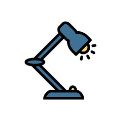 Table Lamp Icon Color Design Vector Template Illustration