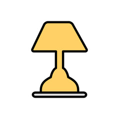 Table Lamp Icon Color Design Vector Template Illustration