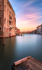 Canal in Venice, view of the architecture and buildings. Typical urban view. - obrazy, fototapety, plakaty