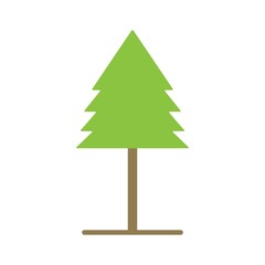 Tree Flat Icon Color Design Vector Template Illustration