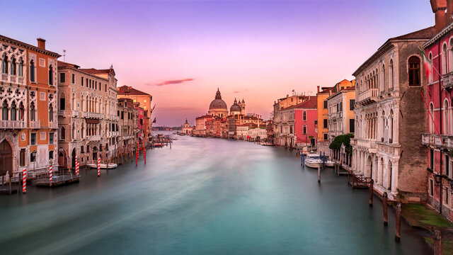 Grand Canal and Basilica Santa Maria della Salute, Venice, Italy