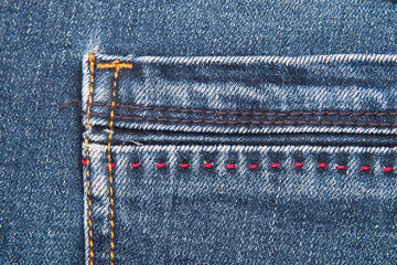 Denim fabric pocket