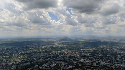 time clouds over the city