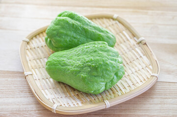 緑色のハヤトウリ