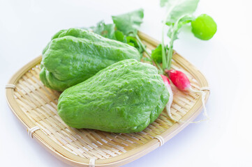 緑色のハヤトウリ