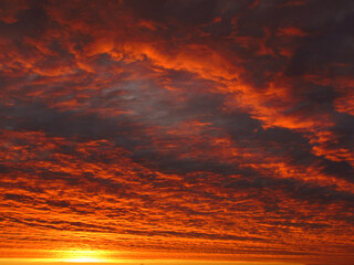sunset in the sky