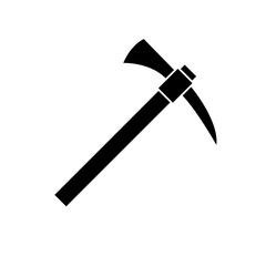 Pickaxe icon, logo isolated on white background