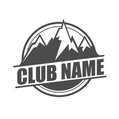 Vector logo, badge, symbol, icon template design with Adventure Theme  © Vable