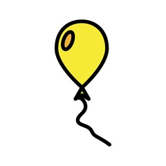 Balloon Flat Icon Color Design Vector Template Illustration