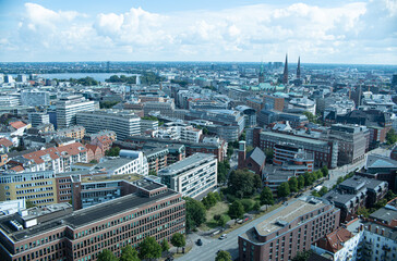 Hansestadt Hamburg von oben 