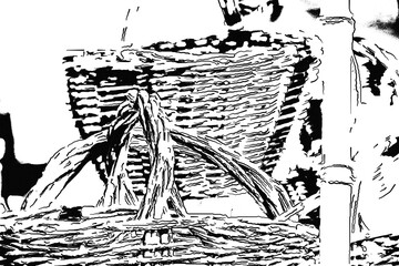 graphic illustration of craft baskets