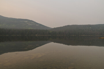 Pyramid Lake during a Smoky Evening