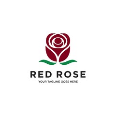 Rose vector icon flower vector icon illustration design template	