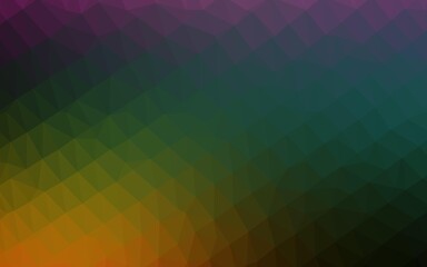 Dark Multicolor, Rainbow vector low poly layout.