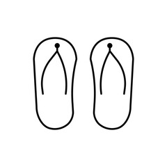 slipper icon element of bathhouse icon for mobile concept and web apps. Thin line slipper icon can be used for web and mobile. Premium icon on white background