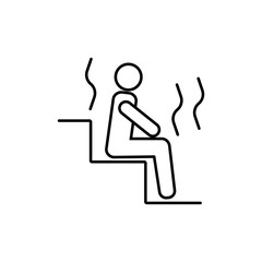 sauna icon element of bathhouse icon for mobile concept and web apps. Thin line sauna icon can be used for web and mobile. Premium icon on white background