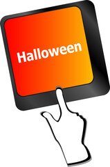 Halloween key on computer keyboard keys isolated