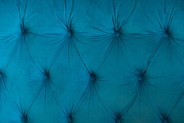 embossed velor bed upholstery in turquoise color
