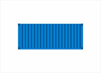Shipping container, blue classic images. Vector illustration