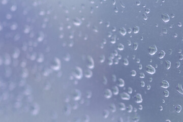 water drops on glass