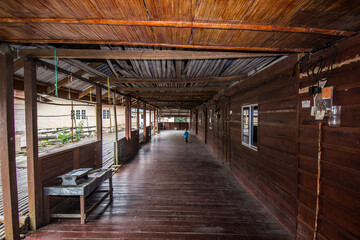 Longhouse In small willage in Sarawak, Malaysia
