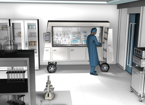 Mobile Laboratory with Researcher