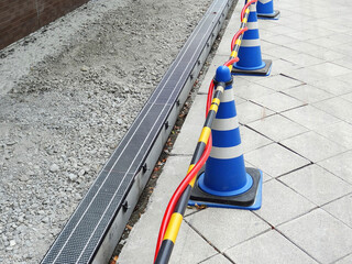 歩道の側溝工事