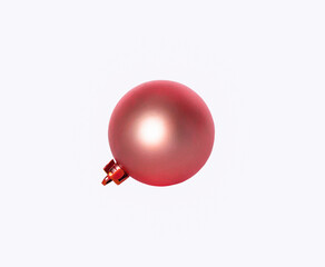 isolated red Christmas ornament