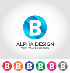 B Alphabet Creative Logo Design Concept