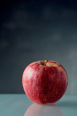 Delicious red apple in portrait