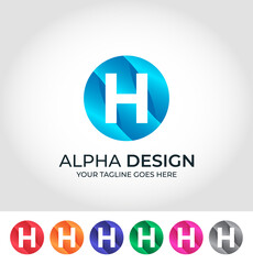 H Alphabet Creative Logo Design Concept
