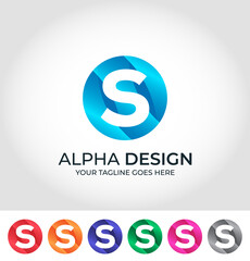 Fototapeta premium S Alphabet Creative Logo Design Concept