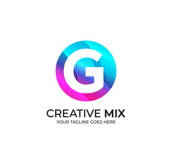 G Alphabet Colorfull Logo Design Concept