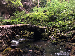 Stone Bridge in the Zelske caves or Kamniti most v Zelških jamah, Cerknica - Notranjska Regional Park, Slovenia (Krajinski park Rakov Škocjan, Slovenija)