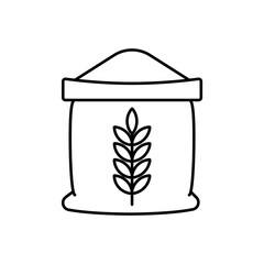sack of flour icon element of bakery icon for mobile concept and web apps. Thin line sack of flour icon can be used for web and mobile. Premium icon on white background