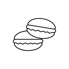 macaroons icon element of bakery icon for mobile concept and web apps. Thin line macaroons icon can be used for web and mobile. Premium icon on white background