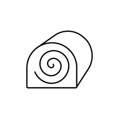 cake roll icon element of bakery icon for mobile concept and web apps. Thin line bakery roll icon can be used for web and mobile. Premium icon on white background