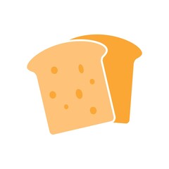 Bread Flat Icon Color Design Vector Template Illustration
