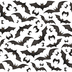 Happy Halloween seamless pattern for party invitation background