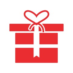 Gift Flat Icon Color Design Vector Template Illustration