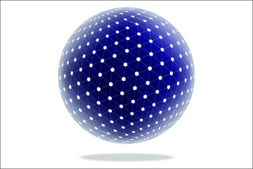 Fototapeta na wymiar Abstract round colorful shape of tesseract