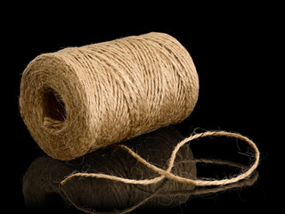 Close-up of hank of jute twine