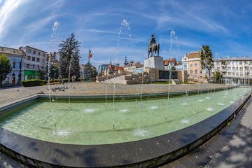 Statue with the king Mihai Viteazul, Cluj-Napoca, Romania