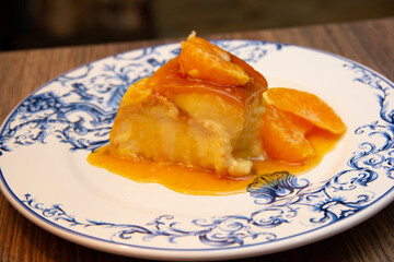 Tangerine Pudding - Caramelized Pudding Dessert with Tangerine