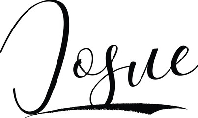 Josue -Male Name Cursive Calligraphy on White Background