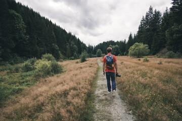Obraz premium Hiking in the valley of Oker in Harz Mountains