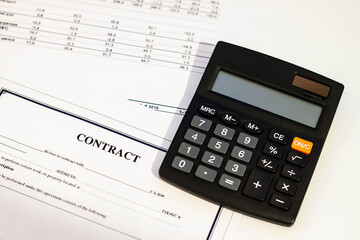 Business contract for signature in the company.