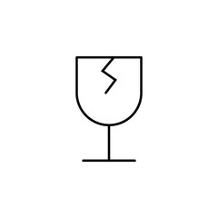 fragile icon element of logistics icon for mobile concept and web apps. Thin line fragile icon can be used for web and mobile. Premium icon on white background