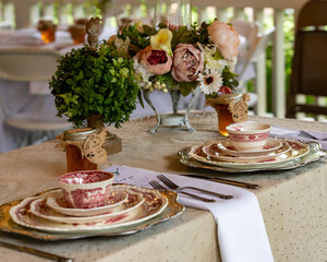 Weddings, Table setting, FLowers, China set, 