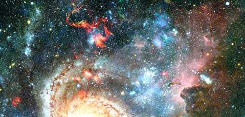 Nebula and stars in deep space. Elements of this image furnished by NASA